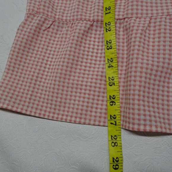 Sanctuary Size L Romy Pink & White Gingham Sleeveless Tiered Top Blouse - Picture 5 of 9